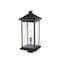 Z-Lite Portland 1 Light Outdoor Post Mount Fixture, Black & Clear Beveled 531PHBXLS-BK - alternate 3